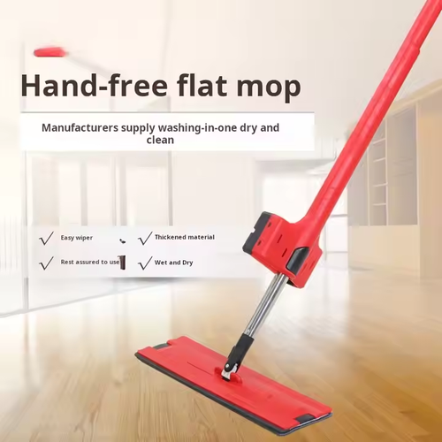 Multifunctional Flat Mop: Hands - Free Design, Flexible Head, Eco - Friendly Pads
