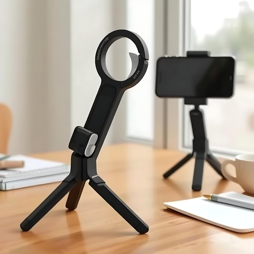 Exquisite Double - sided Magnetic Carabiner Phone Tripod: Multiple Forms, Portable & Versatile, Unlock New Shooting Experiences!