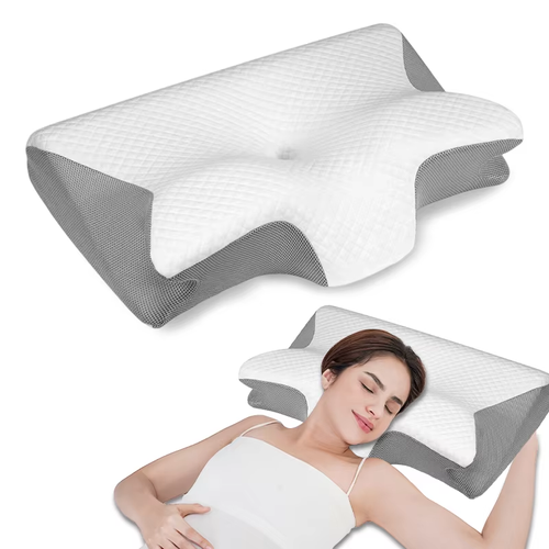 Ergonomic Cervical Pillow: Dual - Height, Breathable, Neck Pain Relief