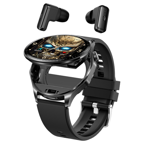 2-in-1 Smart Watch Earbuds: 1.43 AMOLED + 24-7 Health Tracking + 100+ Sports + CNC Metal Design