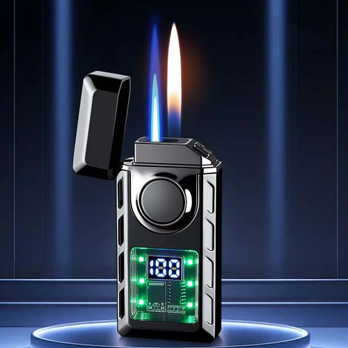 Colorful LED + Digital Display: Futuristic Lighter