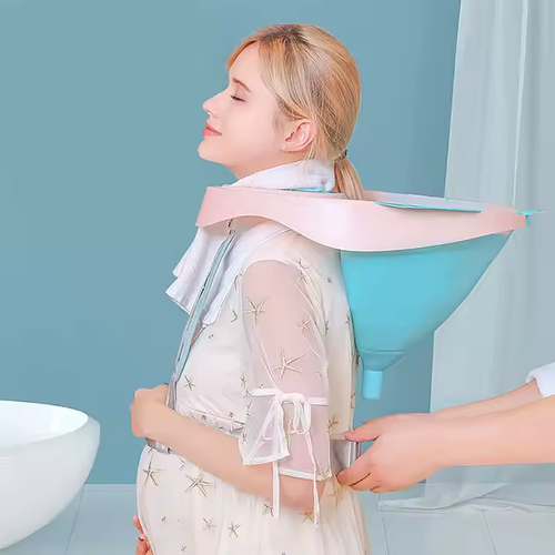 Secure - Fit Foldable Hair Wash Basin: Soft & Spill - Free