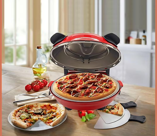Premium 31CM Professional Electric Pizza Oven – 420°C High - Heat Excellence for Gourmet Creations & Memorable Gatherings