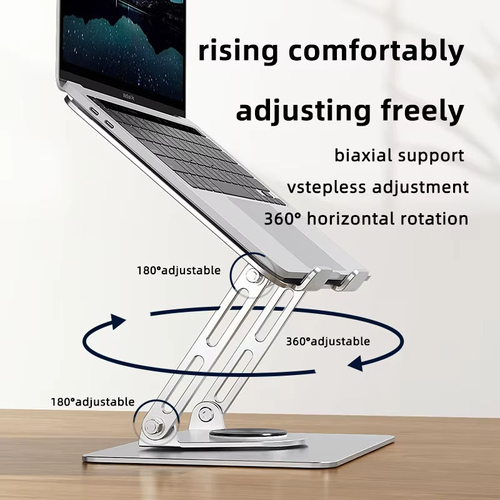 Ergonomic Laptop Stand: 360° Rotation, Height - Adjustable, Heat - Dissipating