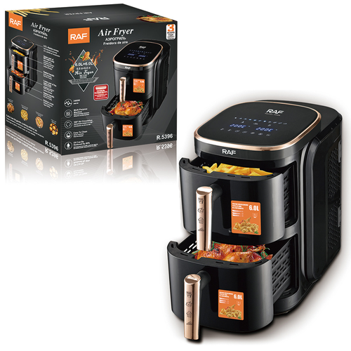 RAF European standard double-layer air fryer 6L + 6L large capacity pot home multi-function intelligent no oil no smoke air fryer
