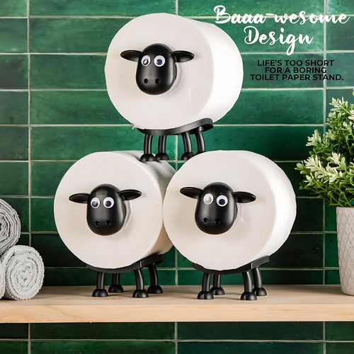 Adorable Sheep - Shaped Toilet Paper Holder: Cute Bathroom Decor & Practical Organizer