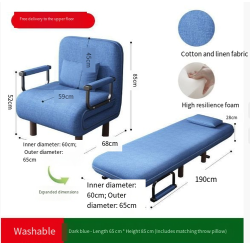 Convertible Sofa Bed with Removable Cover: 3 - in - 1 Design, Thick Foam, CE-RoHS Certified