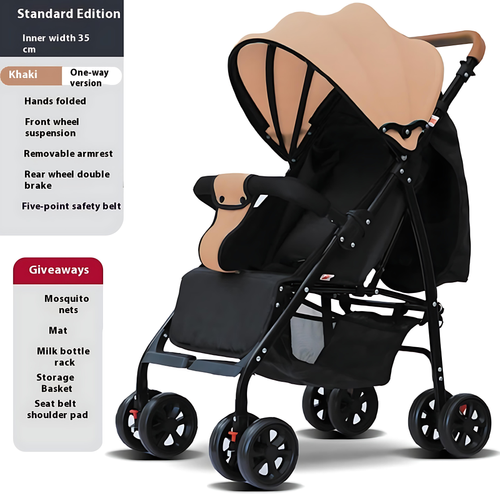 Fully Washable Baby Stroller with 360° Swivel Wheels – Lightweight, One - Hand Fold, All - Season Comfort for 0 - 3 Years!