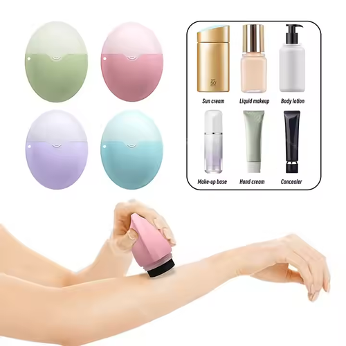 Refillable Silicone Sunscreen Applicator + Bonus Sponge: Effortless & Precise