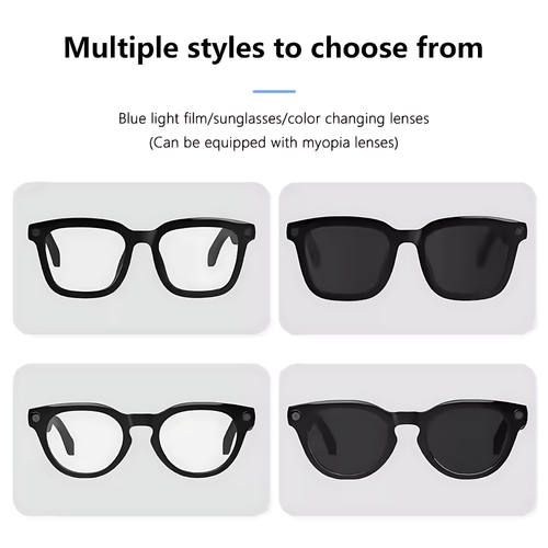 ✨ Luxury Smart AI Glasses: Dual Lens (Transparent + Sunglass) | 2000W Ultra-HD Camera | AI Recognition | All-Day Battery – Elevate Your Vision & Style Today!