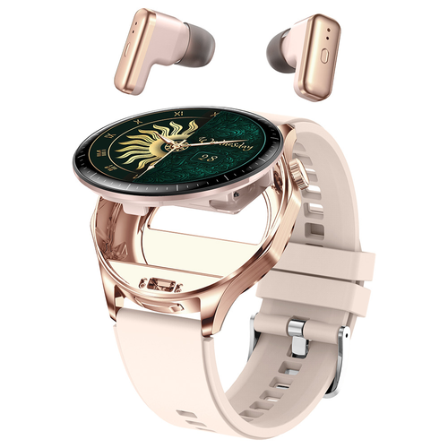 2-in-1 Smart Watch Earbuds: 1.43 AMOLED + 24-7 Health Tracking + 100+ Sports + CNC Metal Design