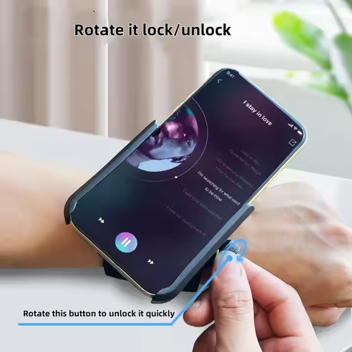 360° Rotatable Phone Wrist & Arm Mount – Secure Velcro Strap for Hands-Free Workouts & Daily Use