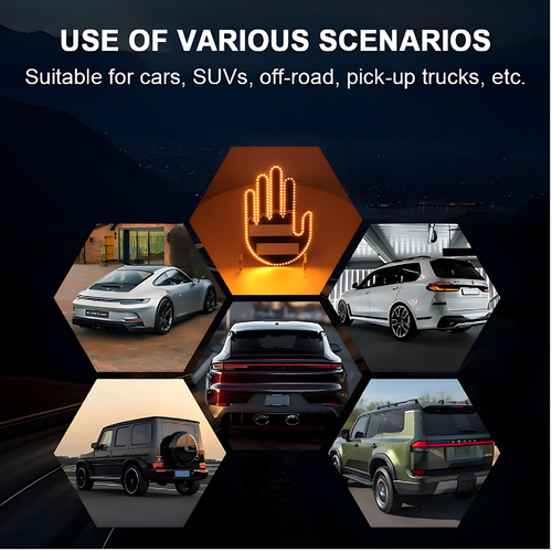 Super Bright LED Car Gesture Light - Wireless Remote, All - Weather Durability, Perfect for Every Ride!
