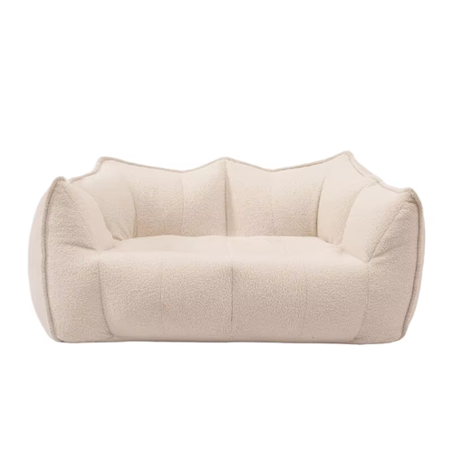 Teddy Fleece Sofa: Plush Removable Cover, Supportive Comfort