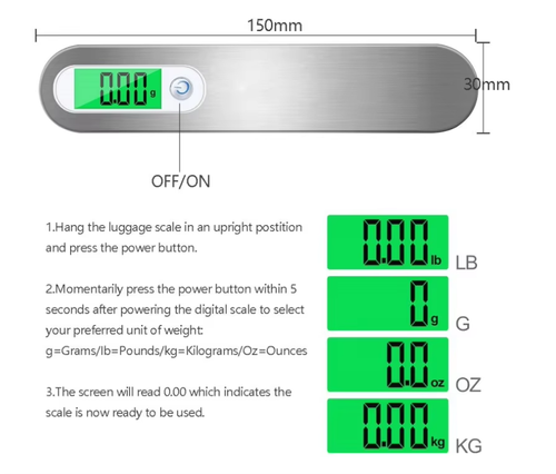 Portable Digital Luggage Scale: Travel Light, Travel Smart
