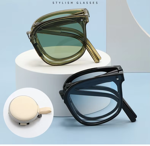 Stylish Foldable Sunglasses + Free Elegant Round Eyewear Case