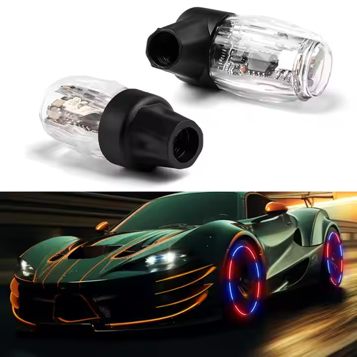 Ghana's Ultimate Ride Upgrade! Motion - Sensing Color - Changing Wheel Lights, Waterproof & Rechargeable + FREE Card Slot