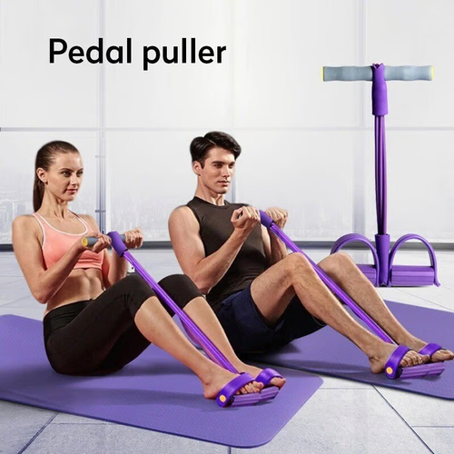 💥Multifunctional Pedal Puller Resistance Rope Silent Bands Set Arm Leg Exerciser Abdominal Home Foot Pedal Gym Latex Exercise Machine Equipment Resistance Band