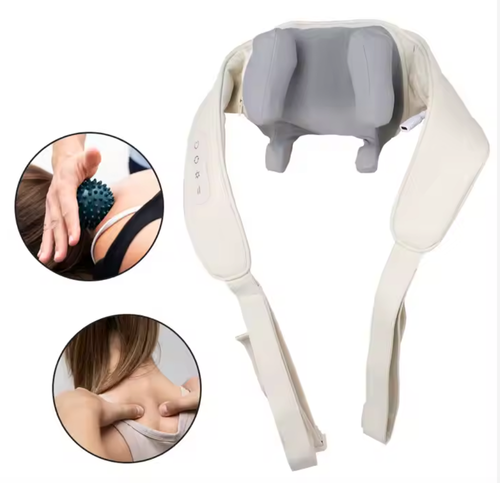 Massageador de pescoço em forma de mão, massageador elétrico sem fio Shiatsu para pescoço e ombros para alívio de dores musculares