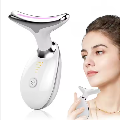 Cuidados com a Pele Beleza de Cor Levantamento do Pescoço Firmador Massagem em Casa para Rosto e Pescoço, Redução de Rugas, Massageador de Fótons