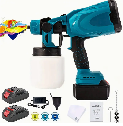 Alto Desempenho Pintura Sem Fio 2 Máquinas de Pintura Sem Fio de Alto Desempenho  Pintura Elétrica Airless, Potência Duradoura, Fácil de Limpar, Design Portátil  Nova Furadeira de Alta Qualidade, Serra Elétrica