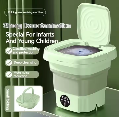 Máquina de lavar dobrável mini máquina de lavar para casa, para roupa íntima, bebês, automática, portátil e lavadora de calcinhas