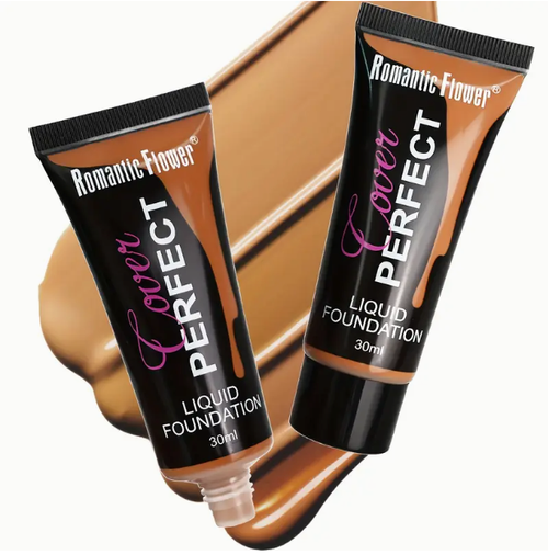 Base Líquida 3 Cores, Fosca, À Prova d'Água, Alta Cobertura, Longa Duração