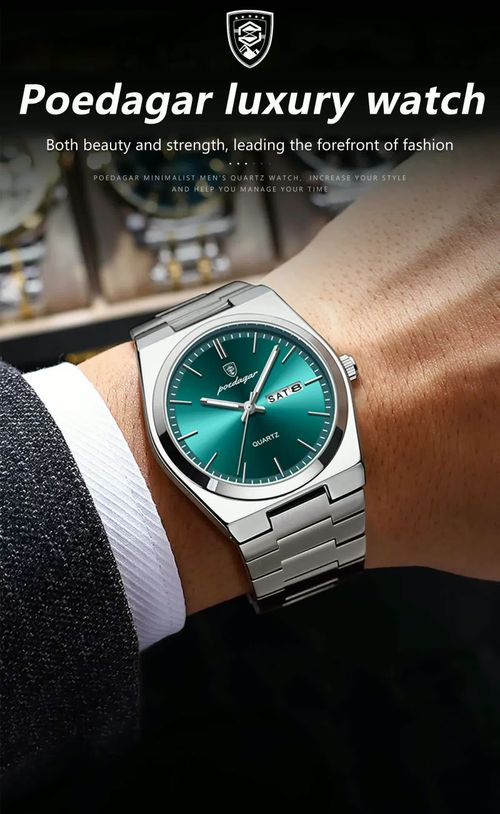 Relógio de Pulso Masculino em Aço Inoxidável à Prova d'Água e com Iluminação – Relógio para Homens