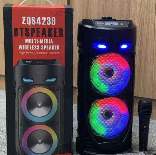 Alto-falantes Bluetooth duplos de 4 polegadas, alto-falantes duplos portáteis coloridos
