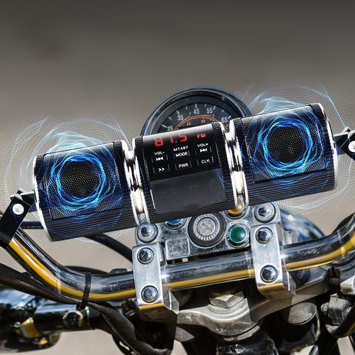 📢New trend motorcycle Speaker bluetooth subwoofer speaker motorcycle mp3 audio