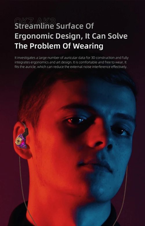 QKZ AK3 Hi-Fi Monitor-Style In-Ear Headphones – Bass-Enhanced Sports Earphones & Gaming Earbuds with Microphone