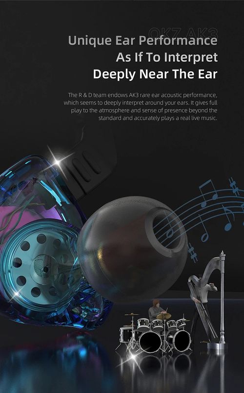 QKZ AK3 Hi-Fi Monitor-Style In-Ear Headphones – Bass-Enhanced Sports Earphones & Gaming Earbuds with Microphone
