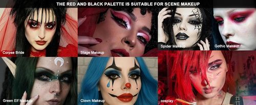 K'APEINE 15-Color Gothic Rose Eyeshadow Palette (includes contour and blush)
