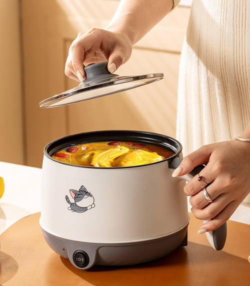 Multi Purpose Cooker Mini Electric Hot Pot Nonstick Electric Cookware Frying Pan Electric Skillets