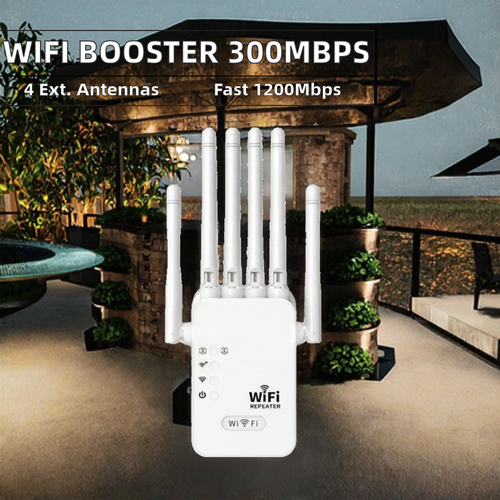 2.4GHz & 5GHz WiFi Extender 300Mbps Signal Booster Indoor,Outdoor 1200mbps IP Network Home 4G 3G Ethernet Port Network Booster
