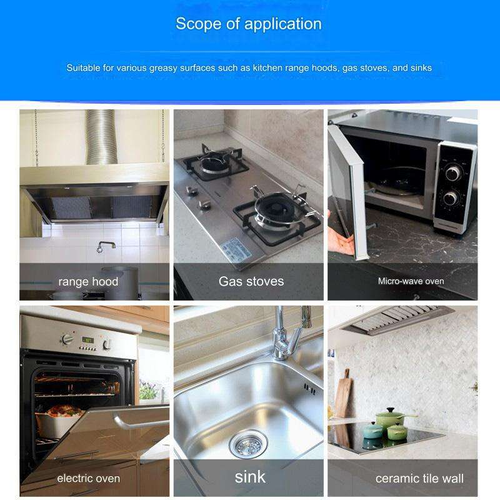 500ml(3pcs) Kitchen Grease Cleaner Kitchen Grease Foam Cleaner Cooking Fume Extractor Cleaner