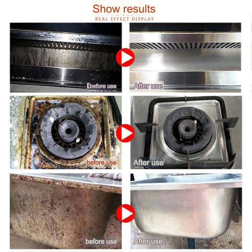 500ml(3pcs) Kitchen Grease Cleaner Kitchen Grease Foam Cleaner Cooking Fume Extractor Cleaner