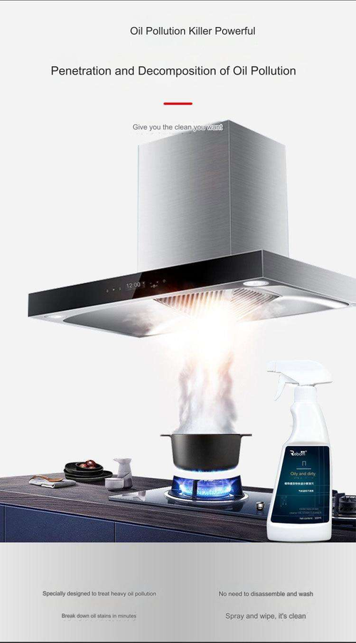 500ml(3pcs) Kitchen Grease Cleaner Kitchen Grease Foam Cleaner Cooking Fume Extractor Cleaner