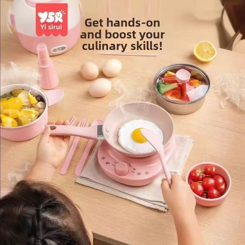 Realistic Mini Cooking Set for Kids Pretend Play Kitchen Toys DIY Cookware Educational Playset for Girls Boys Perfect Gift Indoor Home Play Ultimate Unisex Toy Cooking Kit with Fun Masking Tape Creative Pretend Play Kitchen Toys Real Mi