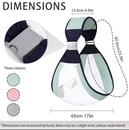 Baby Sling Carrier, Adjustable Half Wrapped Sling Hip Carrier - Lightweight Breathable Mesh Fabric for Newborn to Toddler Up to 45 lbs