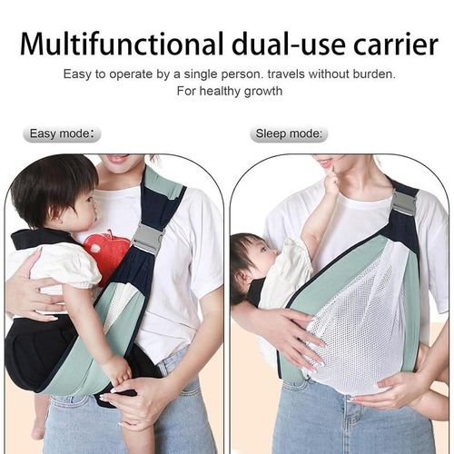Baby Sling Carrier, Adjustable Half Wrapped Sling Hip Carrier - Lightweight Breathable Mesh Fabric for Newborn to Toddler Up to 45 lbs