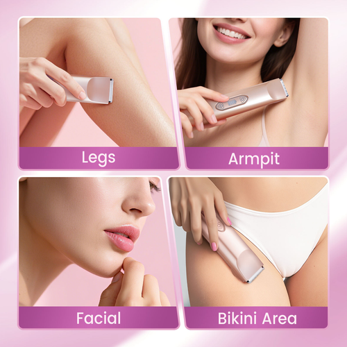Portable Mini Women Bikini Trimmer Electric Shaver Dual Head Facial Hair Remover Rechargeable Waterproof Body Grooming Tool