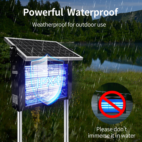 Outdoor Solar Bug Fly Bio Zapper Wireless Portable Camping Mosquito Zapper Sensor Fly Traps Solar Mosquito Killer Lamp Light