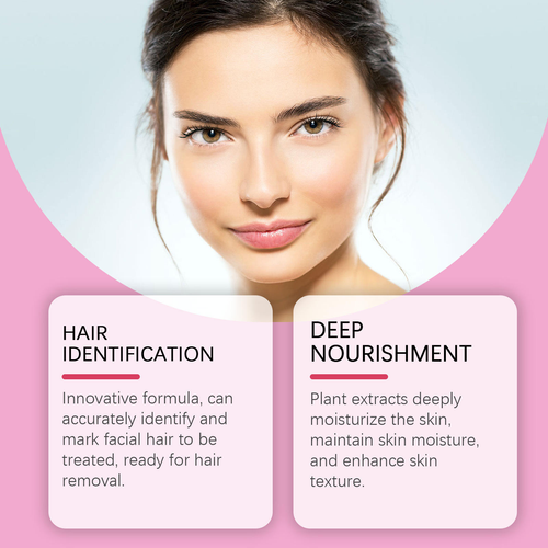 Hair Identifier Face Shaving Spray, Skin Care Hair Identifier Spray Hair Identify Dermaplaning Spray with 4 Razors