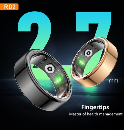 Smart Finger Ring HRV Heart Rate Blood Oxygen Monitor Fitness Women Men Health Tracker RK2 Smart Ring