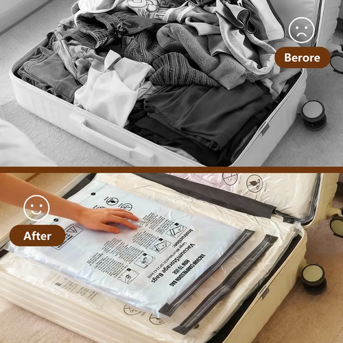 Cordless Travel Vacuum Storage Compression Bag Set – 15-Pack in 3 Sizes – USB Rechargeable Handheld Pump with Built-In Battery – Waterproof & Reusable Space Saver for Clothes & Packing, Perfect for Carry-On Suitcases