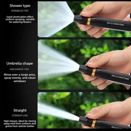 Home high-pressure car wash water gun with booster nozzle and hose, a must-have for watering plants and vegetables, and car washing
