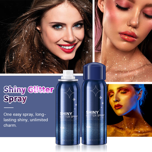 Glitter Spray Factory Wholesale Vegan Highlighter Shiny Long Lasting Face Hair Body Spray Glitter Shimmer Party Clothes