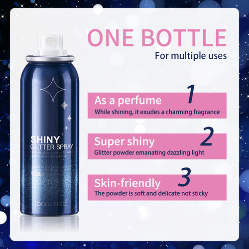 Glitter Spray Factory Wholesale Vegan Highlighter Shiny Long Lasting Face Hair Body Spray Glitter Shimmer Party Clothes