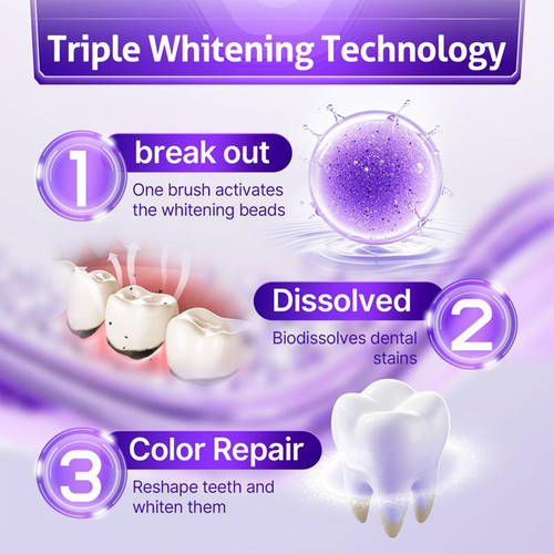 Brightening & Color-Correcting Toothpaste — Removes Yellow Stains and Bad Breath, Protects Teeth, Freshens Breath, and Whitens Teeth